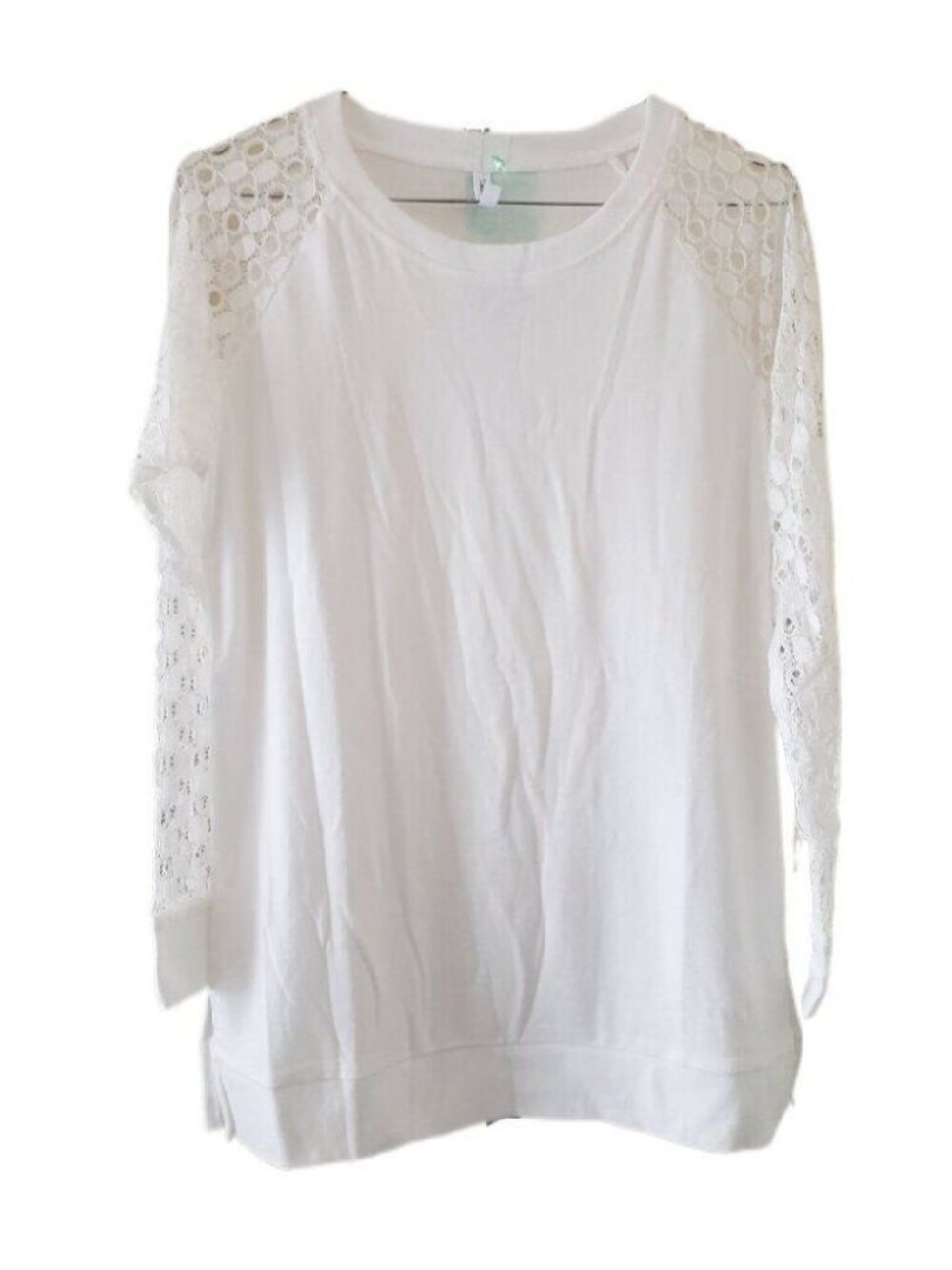 New Taohuadao Lace Long Sleeve Split Tunic Top